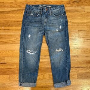 American Eagle Outfitters Blue Distressed Jeans